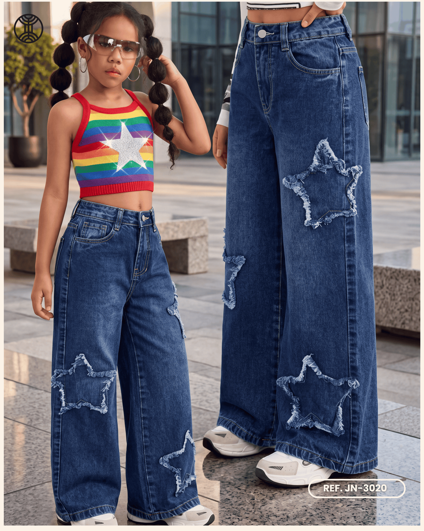 jeans palazzo niña ref. jn-3020
