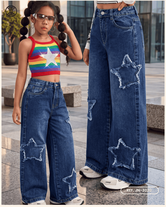 JEANS PALAZZO NIÑA REF*. JN-3020