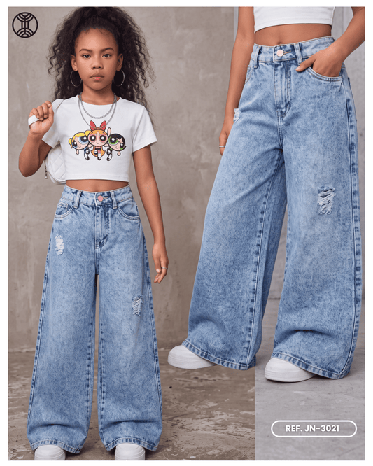JEANS PALAZZO NIÑA REF. JN*-3021