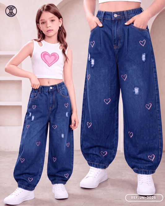 JEANS BAGGY NIÑA REF. JN-3026*