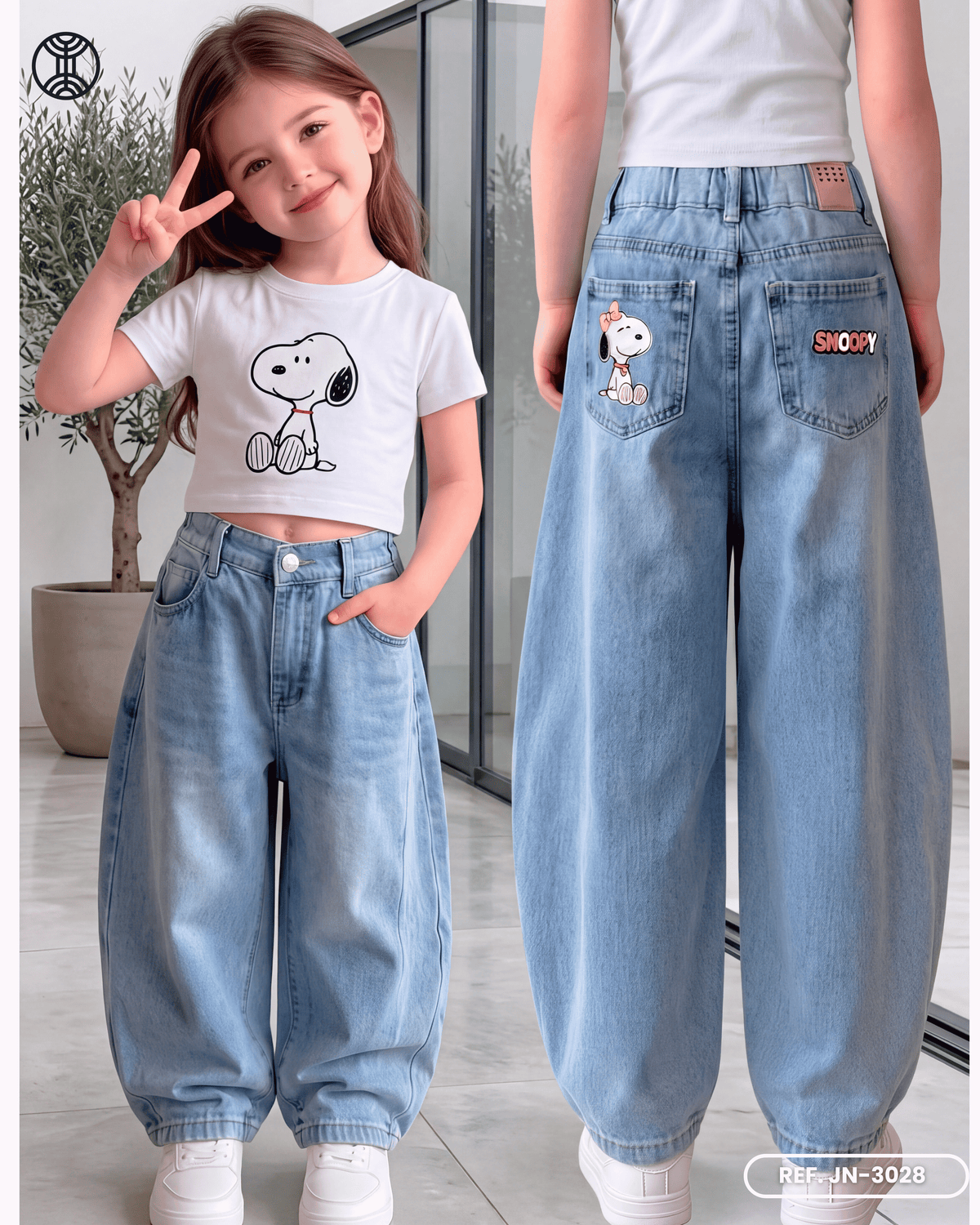 jeans baggy niña ref. jn-3028