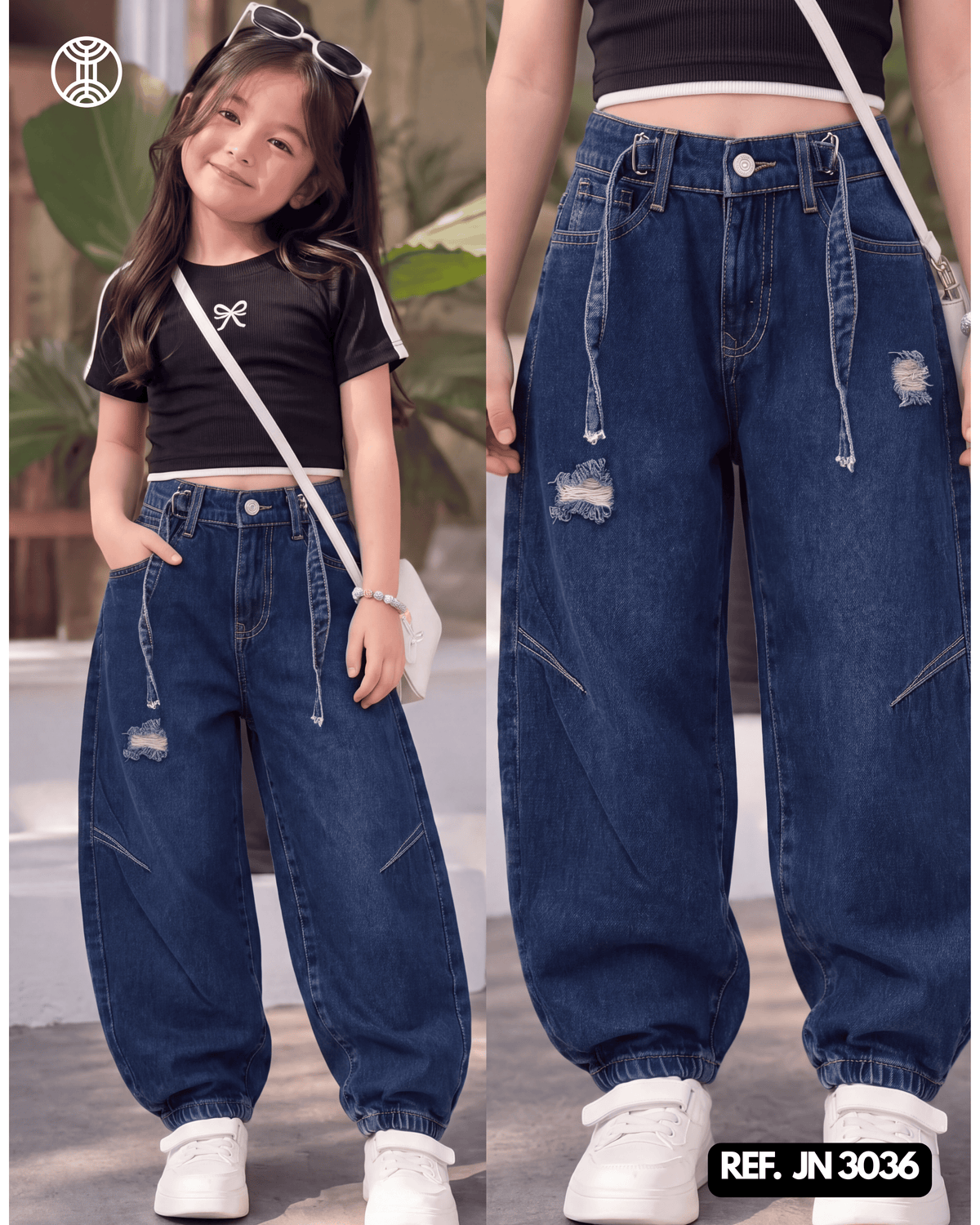 jeans baggy niña ref. jn-3036