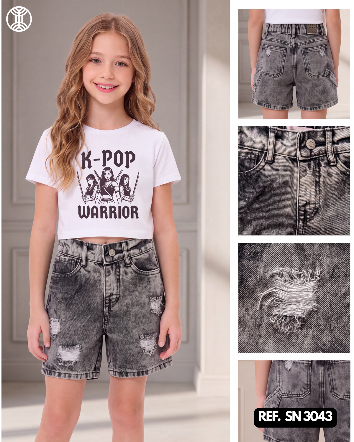 short biker niña  ref. sn-3043
