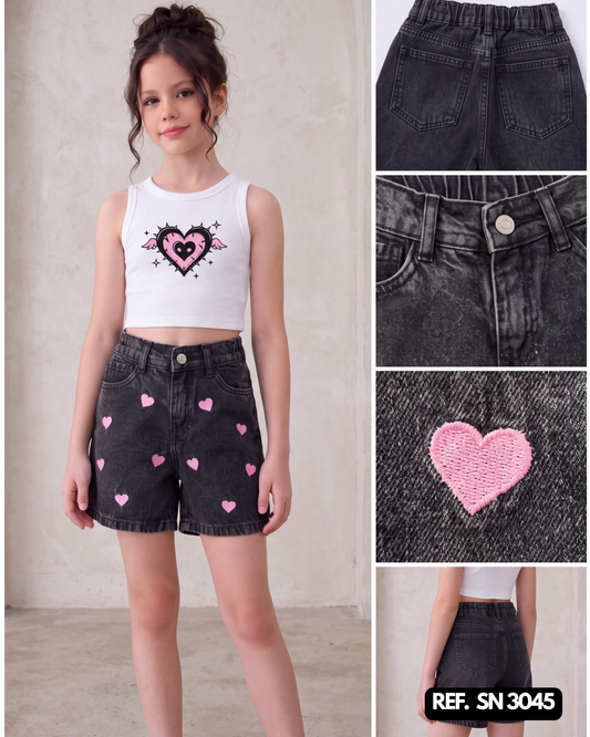 SHORT BIKER NIÑA  REF. SN-3045