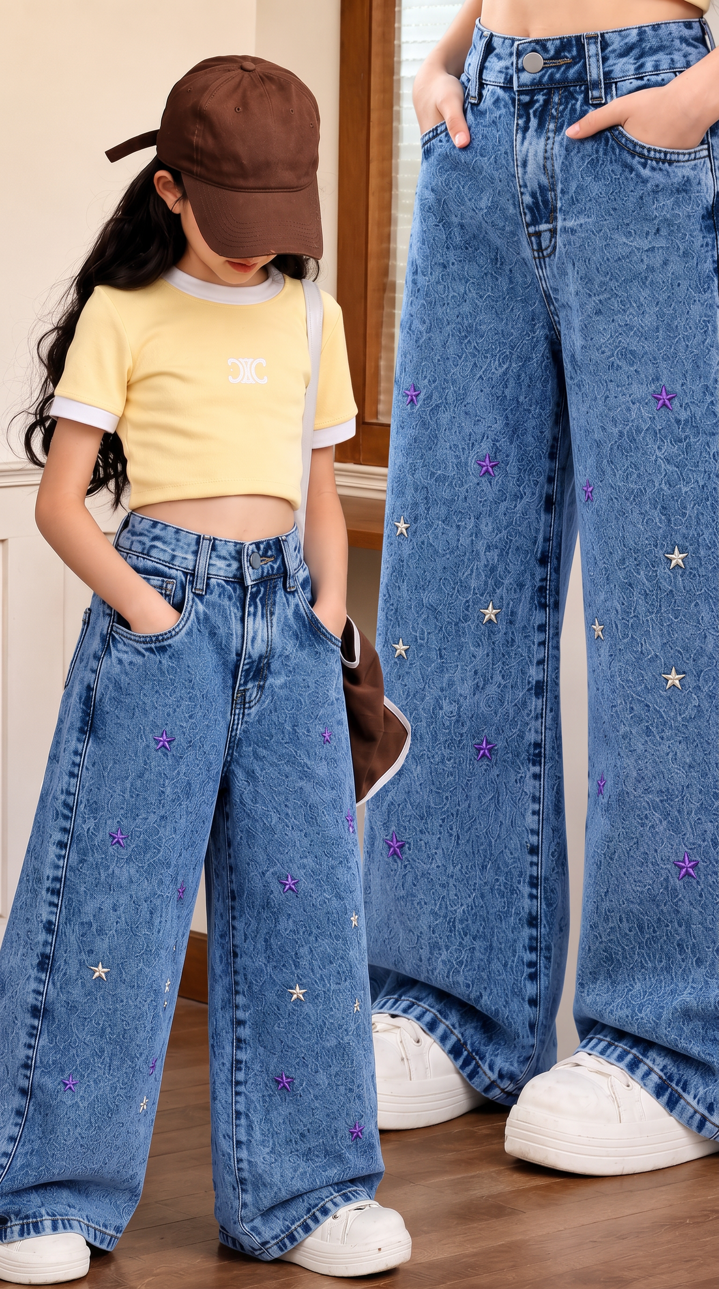 jeans palazzo niña ref. n-3001