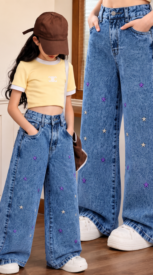 JEANS PALAZZO NIÑA REF. N-3001