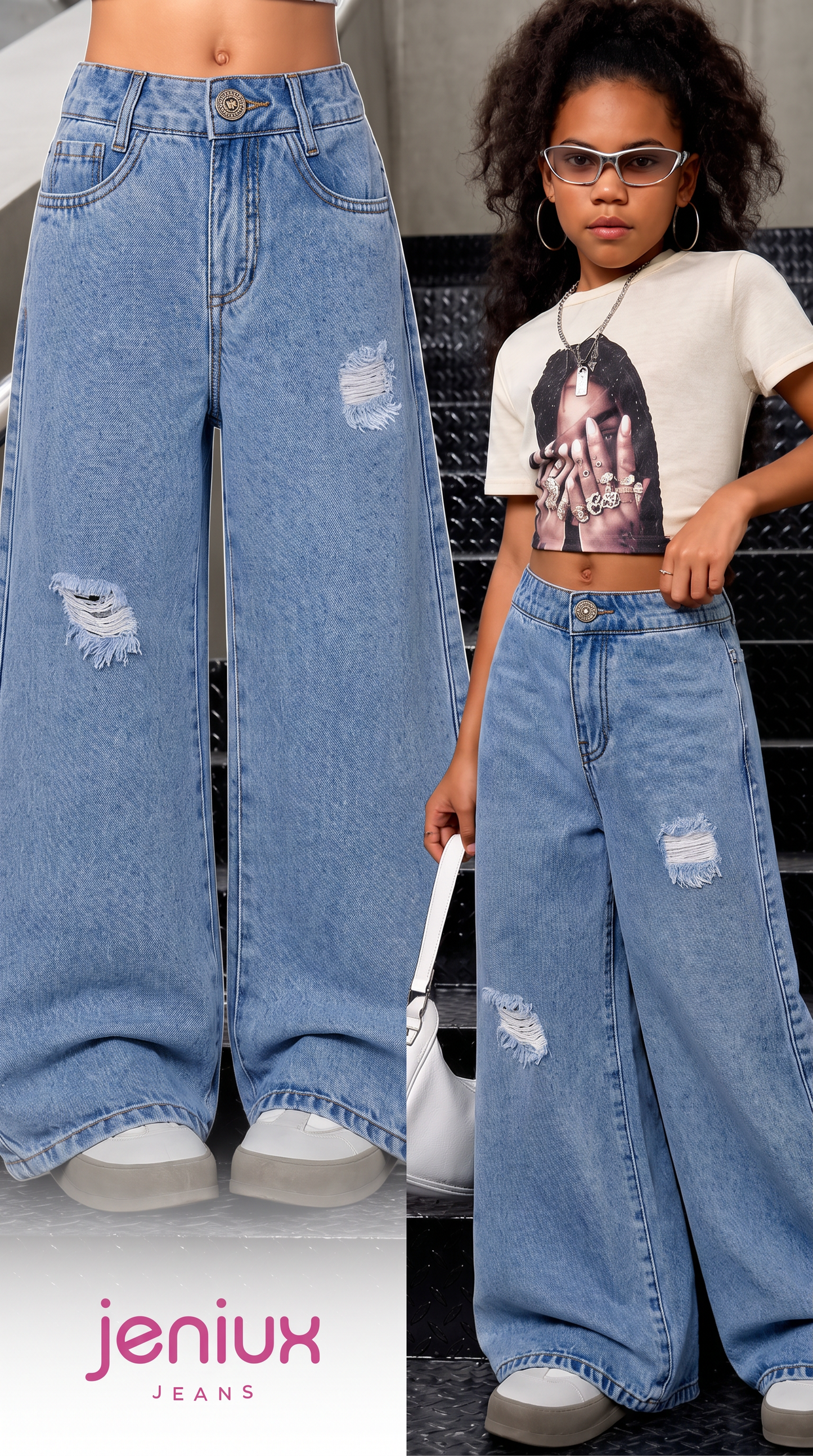 jeans palazzo niña ref. n-3005*