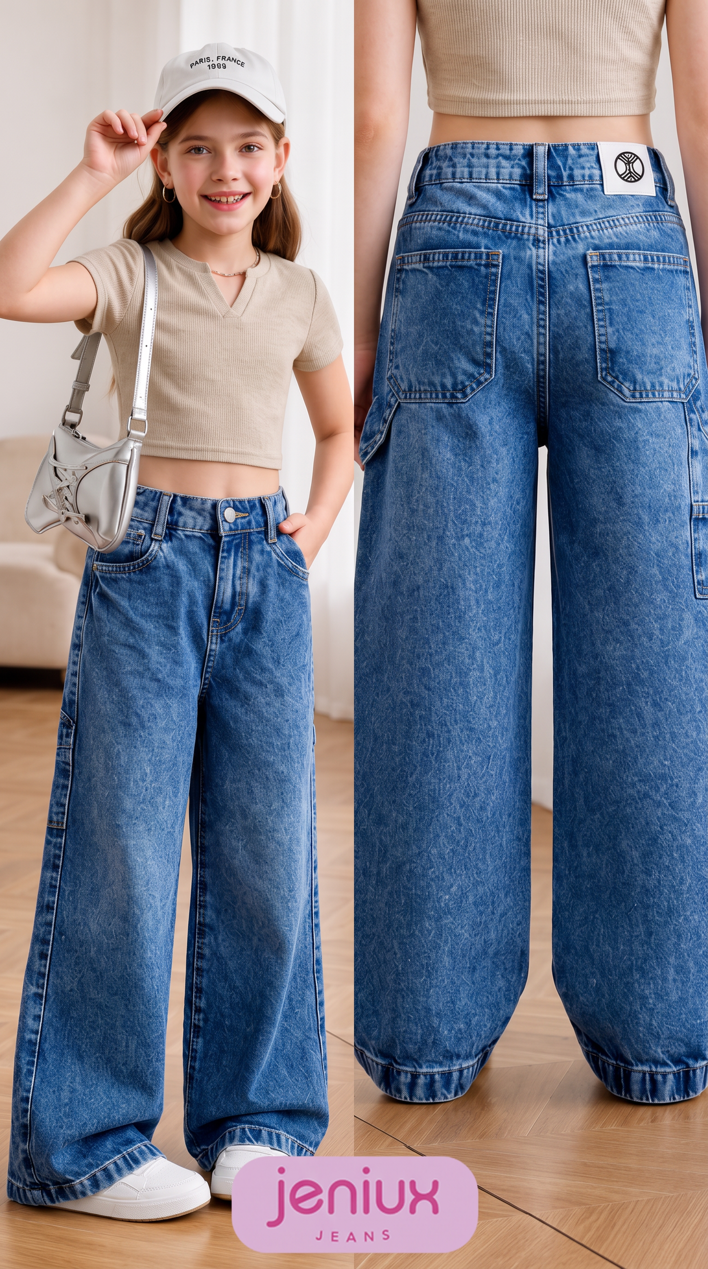 jeans palazzo niña ref. n-3007
