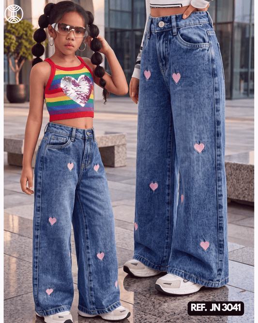 JEANS PALAZZO NIÑA REF. JN-3041