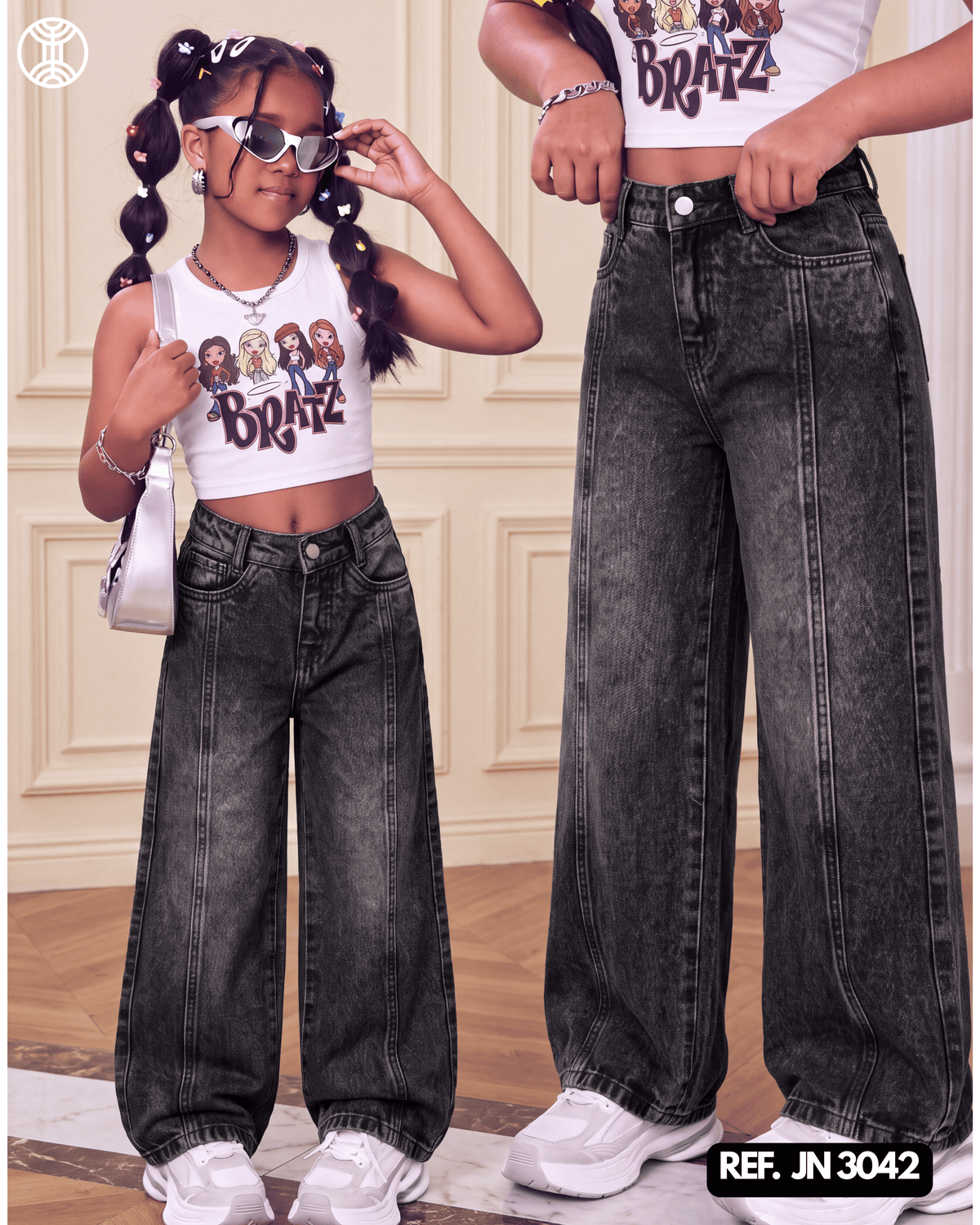 jeans palazzo niña ref. jn-3042