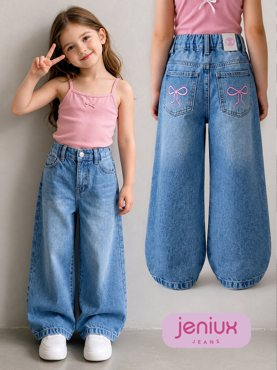 jeans palazzo niña ref. n-001