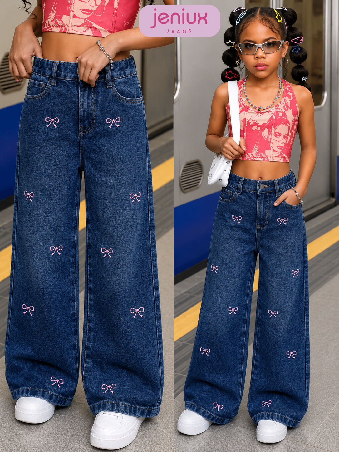jeans palazzo niña ref. n-003