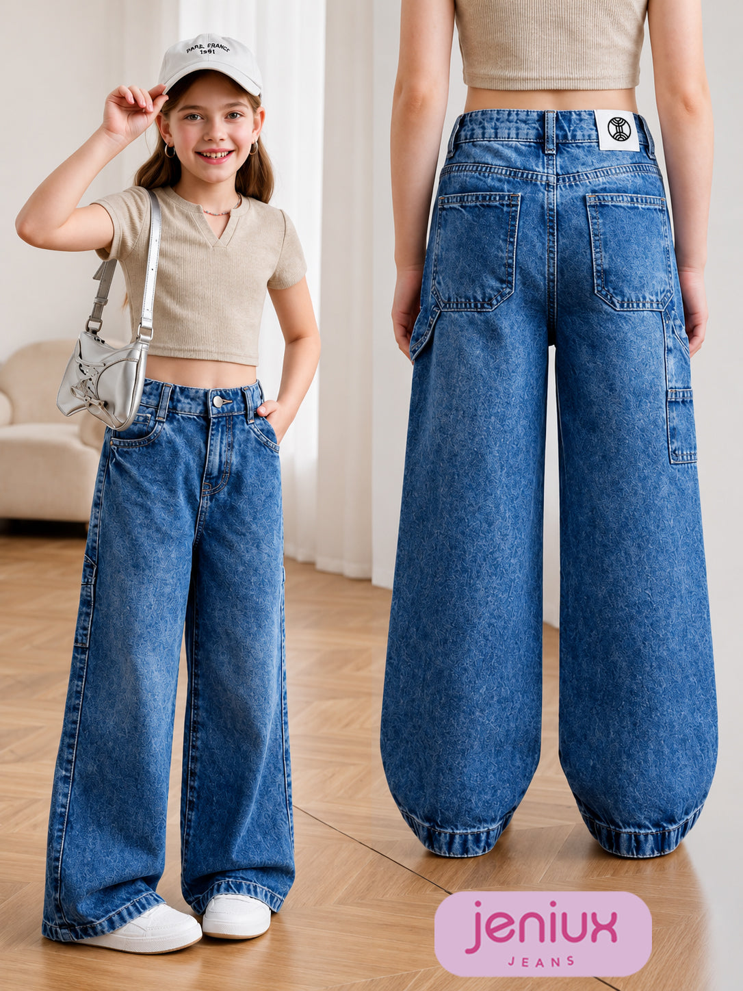 jeans palazzo niña ref. n-006